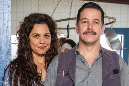 Maria Bruaca (Isabel Teixeira) e Tenório (Murilo Benício) em Pantanal