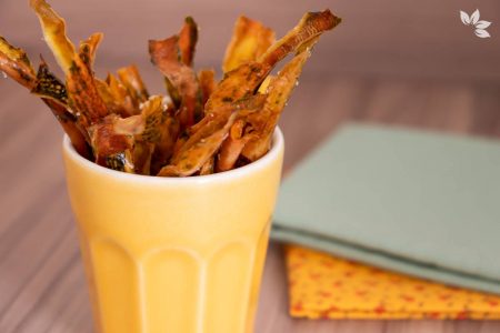 Receita de chips de casca de abóbora
