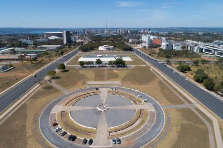 Foto do Eixo Monumental visto de cima