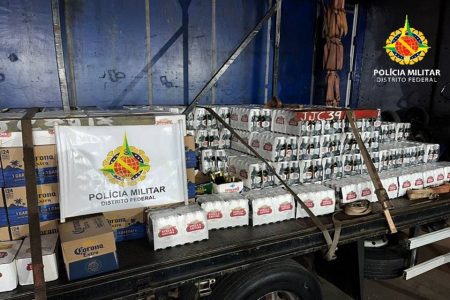 Carga de cerveja apreendida pela PMDF