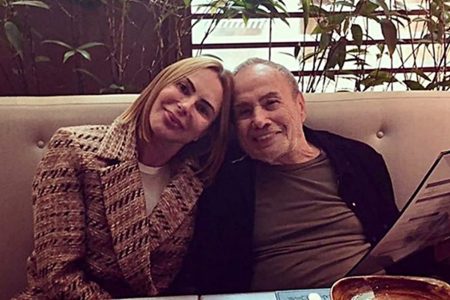 Foto colorida de Marilene Saade e Stênio Garcia sorrindo - Metrópoles