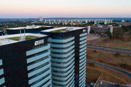 Imagem aérea mostra a sede do Banco do Brasil, em Brasília