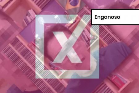 Imagem colorida de post enganoso