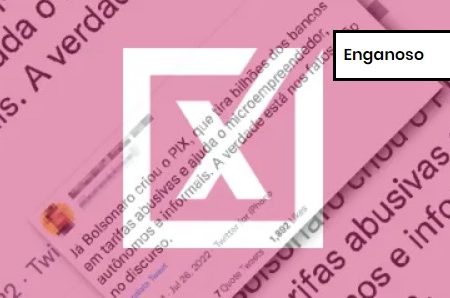 Publicação com etiqueta de conteúdo enganoso