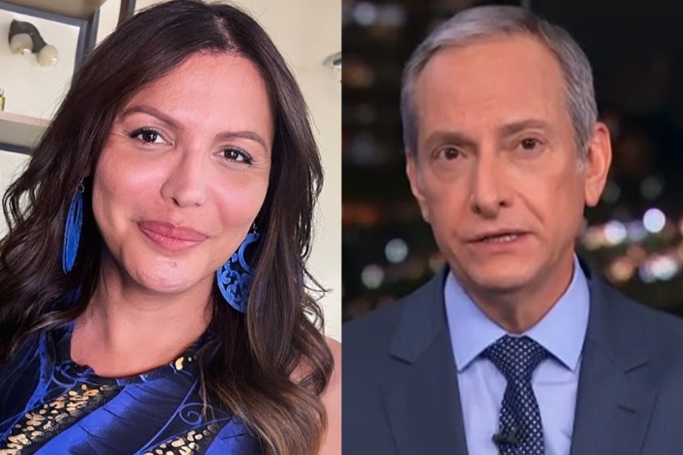 Luísa Marilac e o jornalista José Roberto Burnier (Reprodução/Montagem Metrópoles)