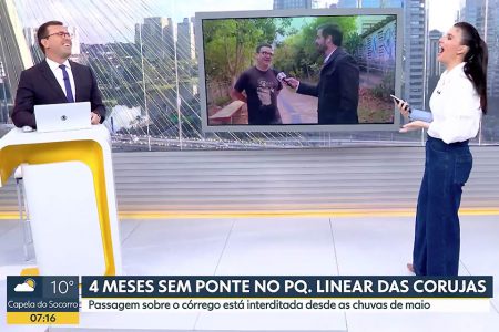 Amigo de Rodrigo Bocardi aparece no Bom Dia SP e revela antigo apelido de jornalista