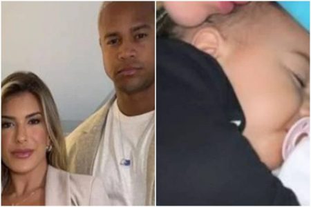 Foto de um casal e um bebê-Metrópoles