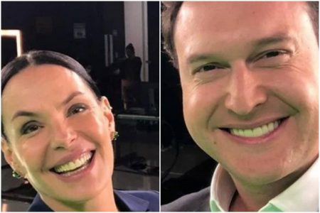 Foto colorida de Edu Ribeiro e Carolina Ferraz-Metrópoles