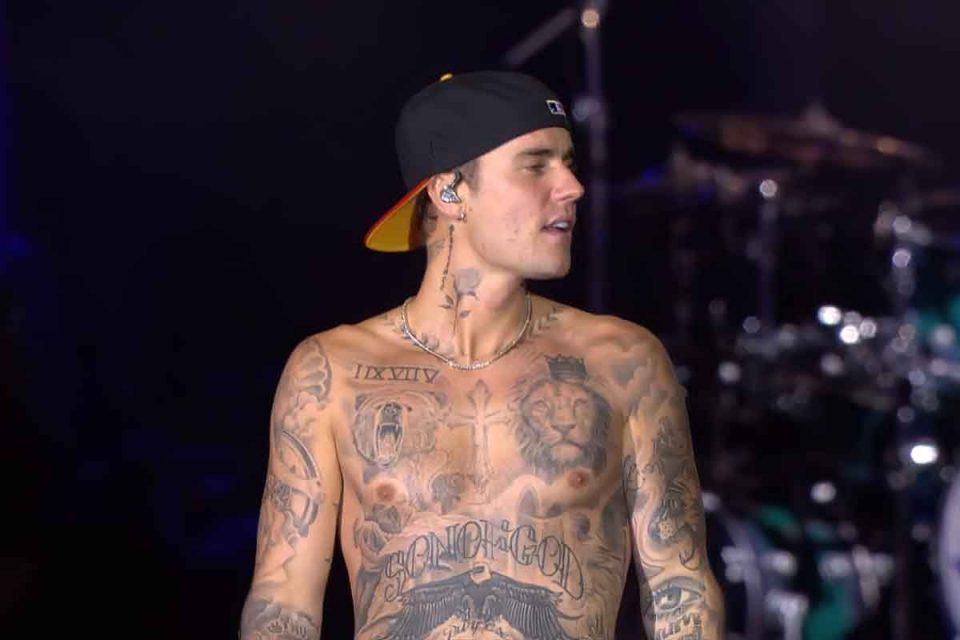 Foto de Justin Bieber durante show no Rock in Rio