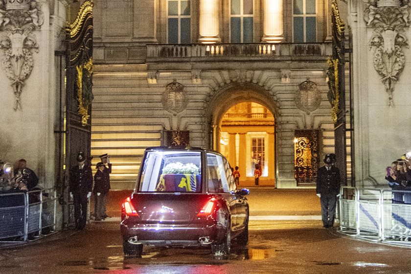 Queen Elizabeth II's Coffin Is Transferred To London