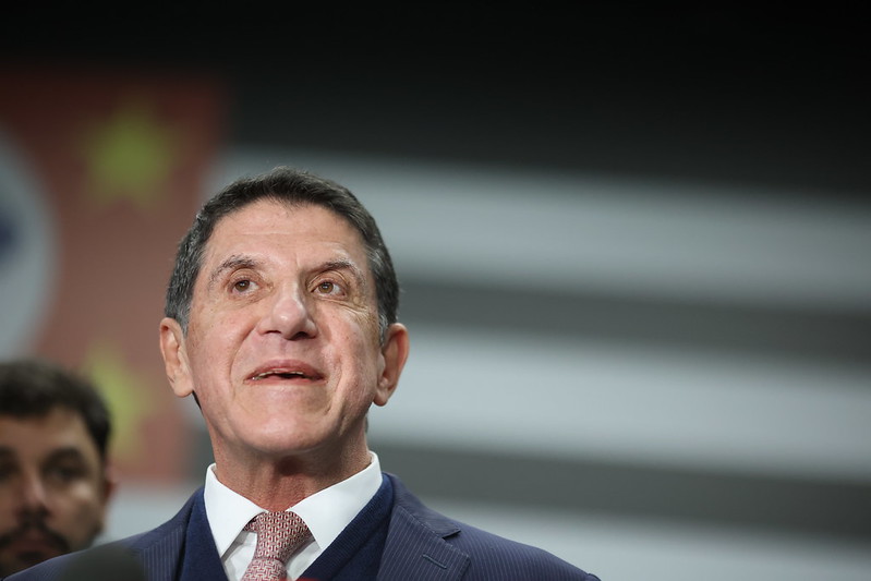 O infectologista David Uip durante nomeação como secretário do governo de São Paulo