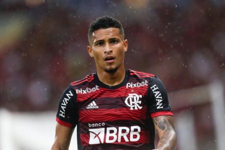 Imagem colorida de João Gomes no Flamengo