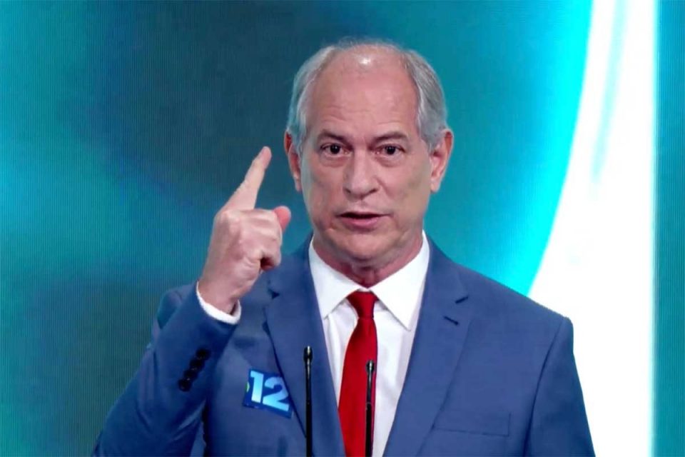 Ciro Gomes em debate no SBT