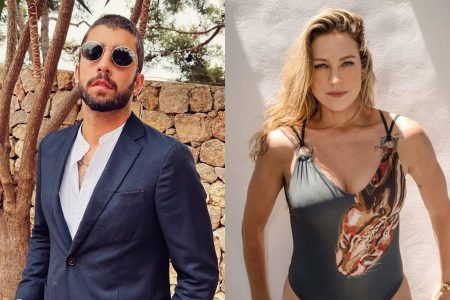 Montagem com fotos de Luana Piovani e Pedro Scooby