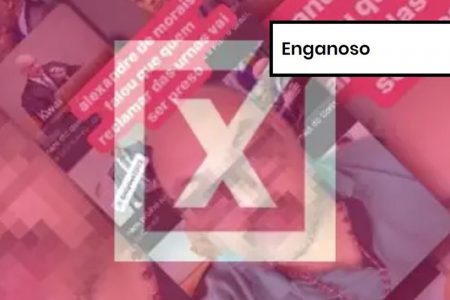 Imagem colorida de postagem enganosa