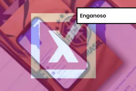 Imagem colorida de postagem enganosa