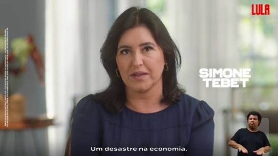 Tebet em propaganda de Lula