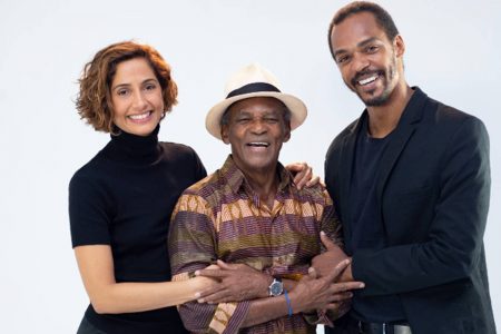 Foto colorida de Camila, Rocco e Antonio Pitanga-Metrópoles