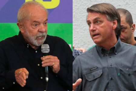 Montagem colorida com imagens de Lula e Bolsonaro - Metrópoles