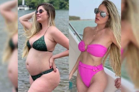 Montagem com fotos de Bárbara Evans