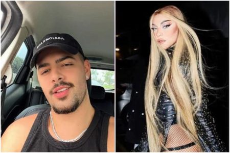 Montagem colorida de Pedro Sampaio e Pabllo Vittar - Metrópoles