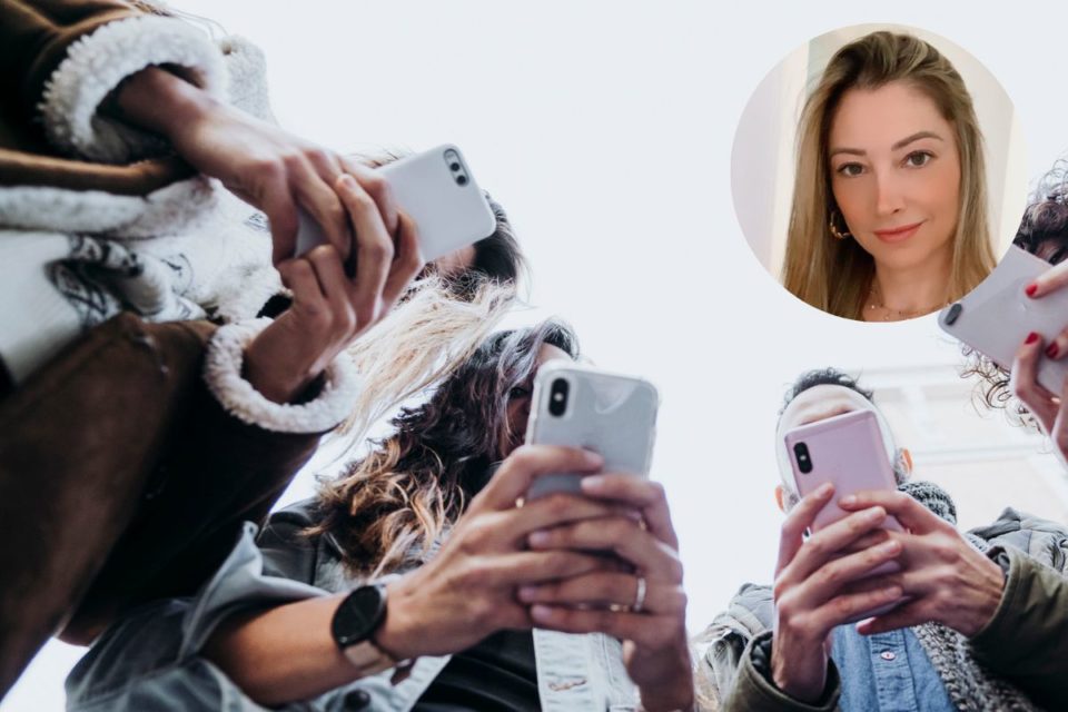 Pessoas com celulares em mãos - Metrópoles