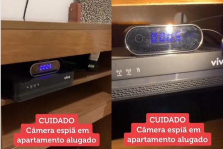 Câmera escondida em Airbnb