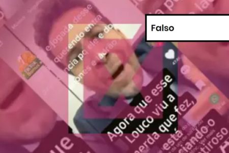 Imagem colorida de postagem falso sobre Lula