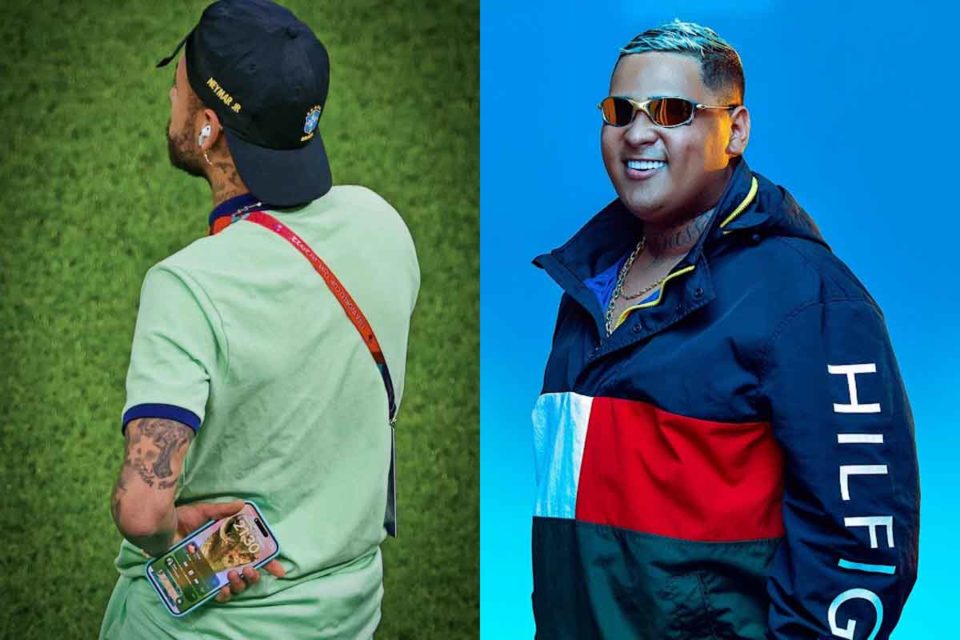 Fotos coloridas de Neymar e MC Ryan SP