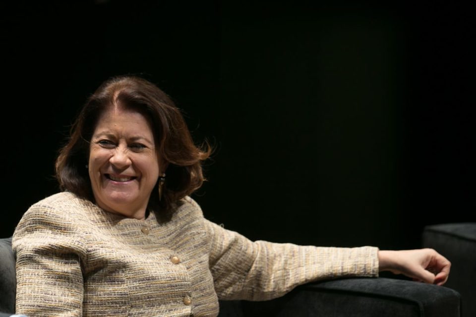 A ex-ministra Miriam Belchior durante participação em evento em Brasília