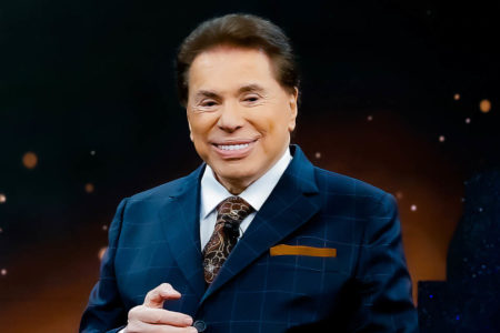 Silvio Santos durante gravação do Troféu Imprensa - Metrópoles