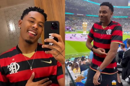 Paulo André vestido com blusa do flamengo - metropoles