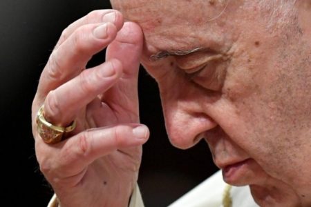 Papa Francisco durante missa de Natal, em 24/12/2022