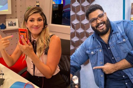 Dani Calabresa e Paulo Vieira, apresentadores respectivamente dos quadros CAT BBB e Big Terapia dentro do Big Brother Brasil - Metrópoles