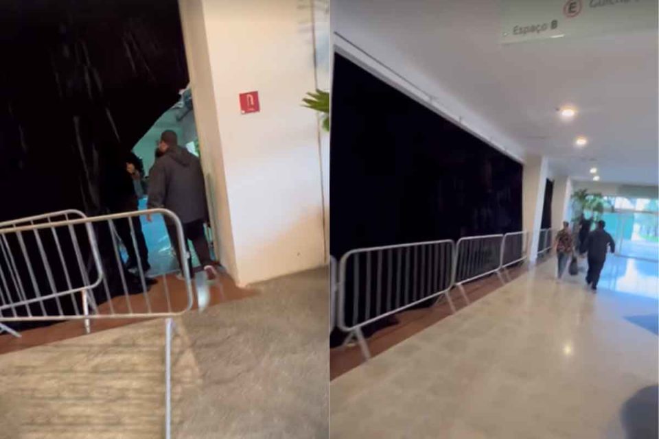 Prints de vídeo de influenciador em shopping que vai receber a casa de vídeo do BBB23