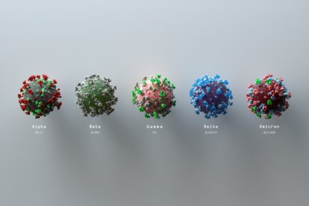 Imagem colorida: variantes do coronavírus. Cientistas desenvolvem aparelho que detecta Covid-19 no ar em tempo real Dispositivo criado por engenheiros químicos dos EUA teve uma eficiência entre 77% e 83% em perceber o vírus no ar - Metrópoles