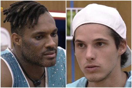 montagem com fotos de Fred Nicácio e Gabriel, ambos do BBB23 - Metrópoles