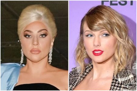 Fotos justapostas de Lady Gaga e Taylor Swift - Metrópoles