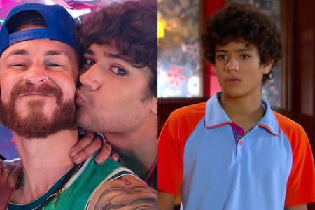 Fred e Gabriel Santana no BBB23; à direita, Gabriel Santana em Chiquititas - Metrópoles