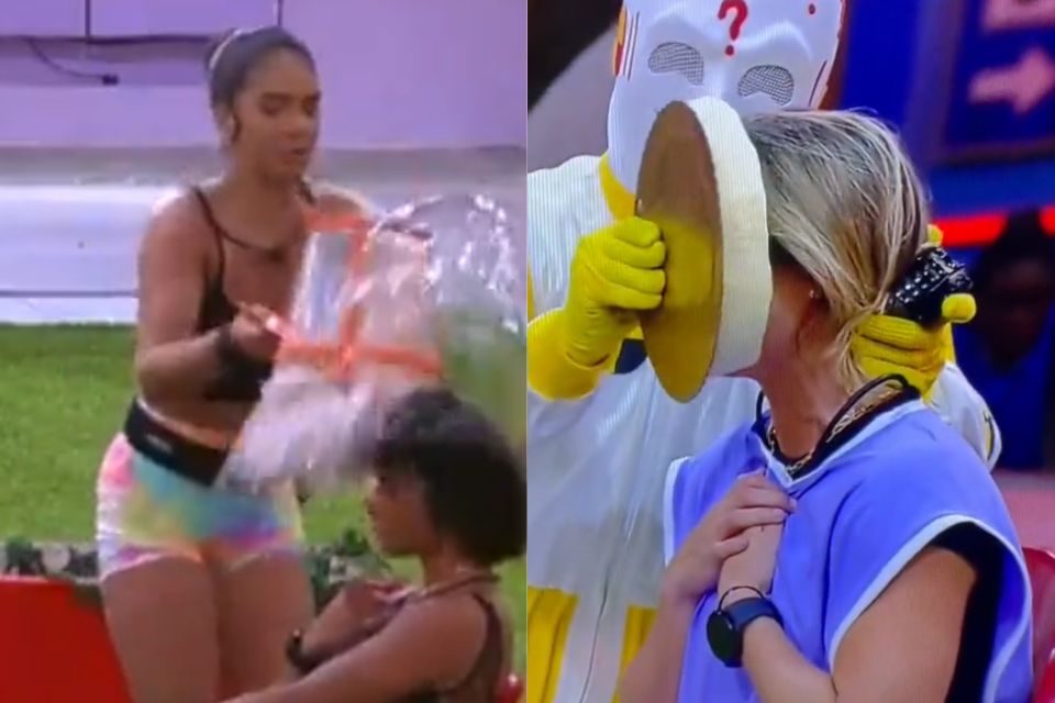 Duas fotos de jogo da discórdia do BBB, uma de 2022 é uma de 2023