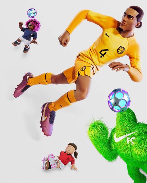 Desenho animado de jogador usando chuteira da Nike e uniforme amarelo - Metrópoles