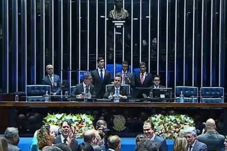 Imagem colorida mostra o plenário do Senado Federal - Metrópoles