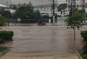 Alagamento na Avenida Marquês de São Vicente em SP