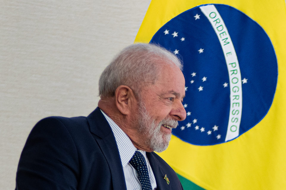 O presidente Lula em evento no Palácio do Planalto