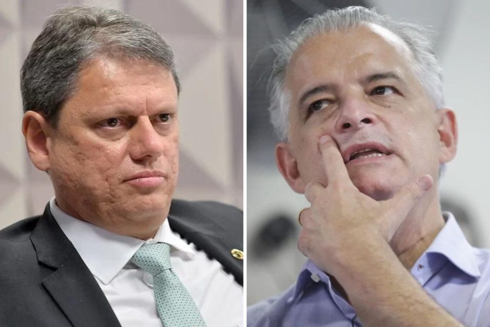 Montagem com fotos de Tarcísio de Freitas, governador de São Paulo, e de Márcio França, ministro de Portos e Aeroportos - Metrópoles