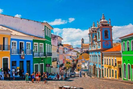 Na foto, uma parte do Pelourinho, em Salvador, na Bahia - Metrópoles