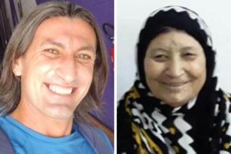 Colagem do refugiado sírio no Brasil, Ali, e sua mãe - Metrópoles