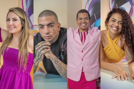 montagem com amanda, guime, bruno e paula do bbb23 - metrópoles