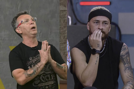 À esquerda, Craque Neto em Os Donos da Bola; à direita, Fred no BBB23 - Metrópoles