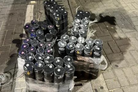 Tubos pirotécnicos encontrados no Carnaval de Salvador